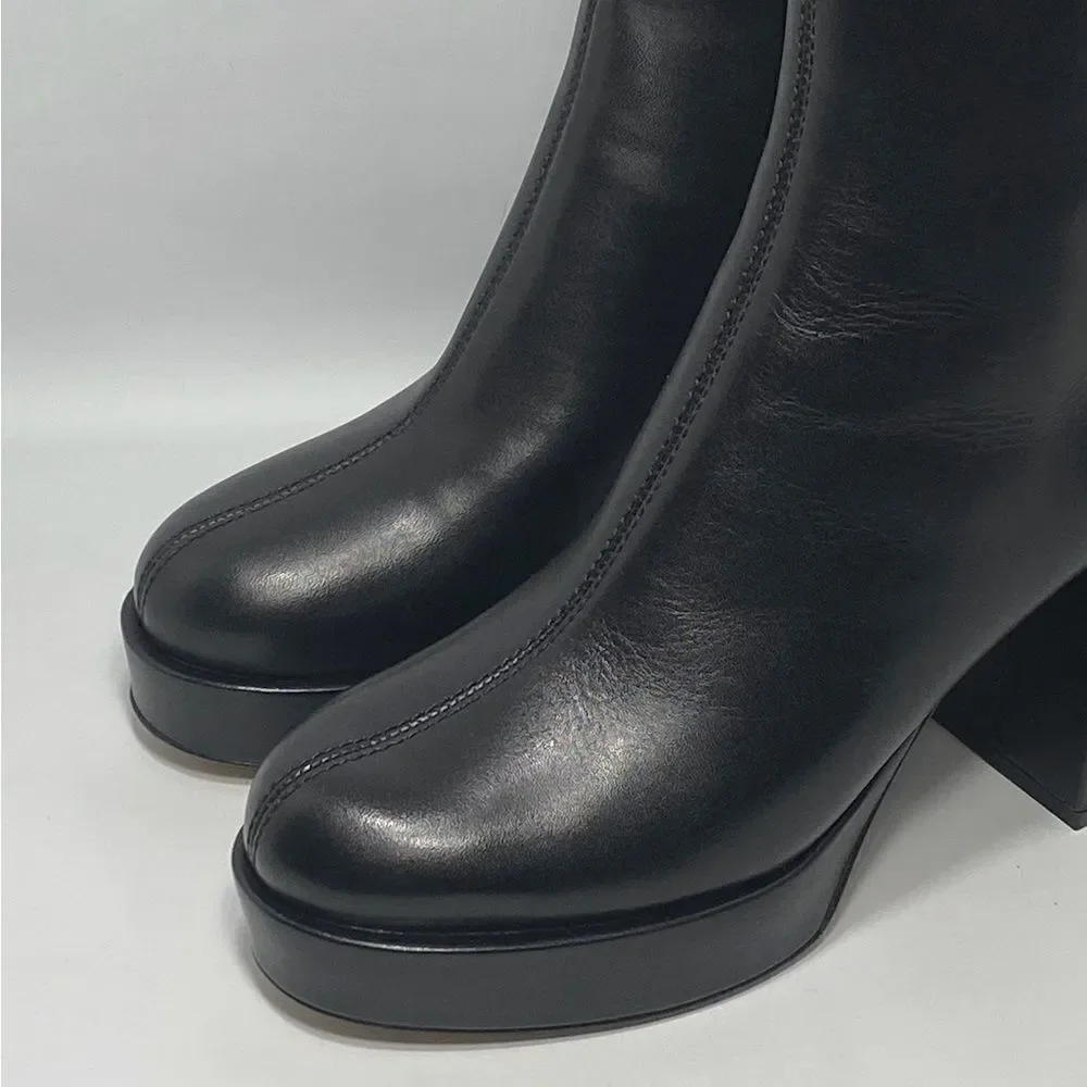 3.1 Phillip Lim Naomi Leather Platform Boots size 37.5